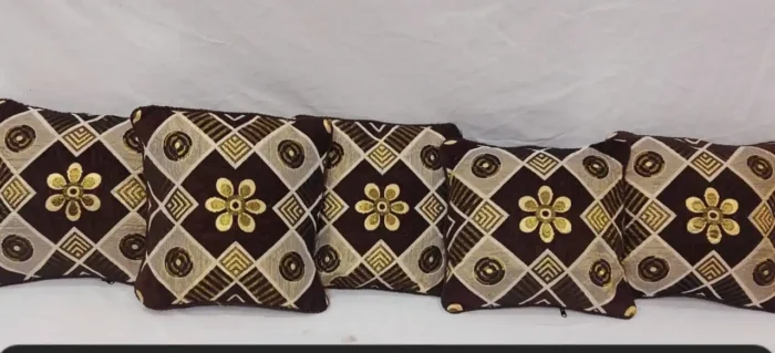 Luxury Jacquard Velvet Cushion Cover Set 5 Piece Export Quality Elegant & Durable