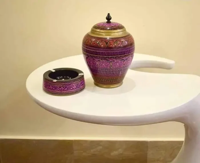 Artistic Wooden Candy Jar – Naqsheen Lacquered Floral Design | Decorative Storage Jar for Home & Gifts