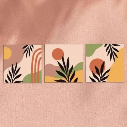 Modern Boho 3-Piece Acrylic Wall Art