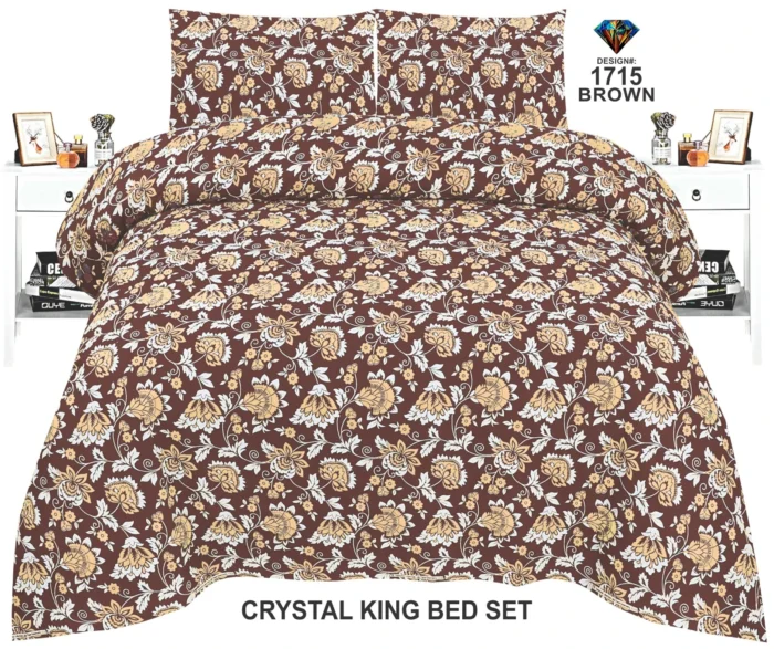 brown-crystal-king-cotton-bedsheet