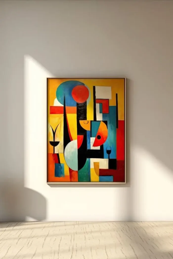 “Urban Symphony” – Geometric Abstract Acrylic Painting | 18x24 Inches | Modern Wall Art